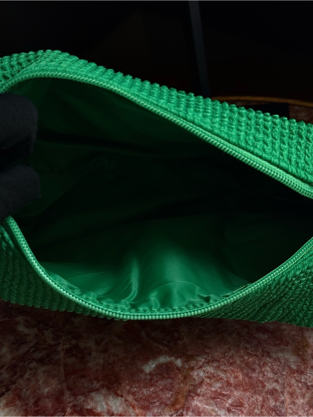 NWOT Kate Spade Green Cosmetic Pouch Makeup Bag Travel Toiletry Organizer - Picture 4 of 8